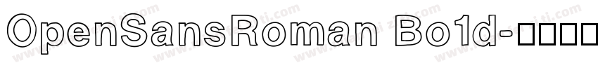 OpenSansRoman Bo1d字体转换
